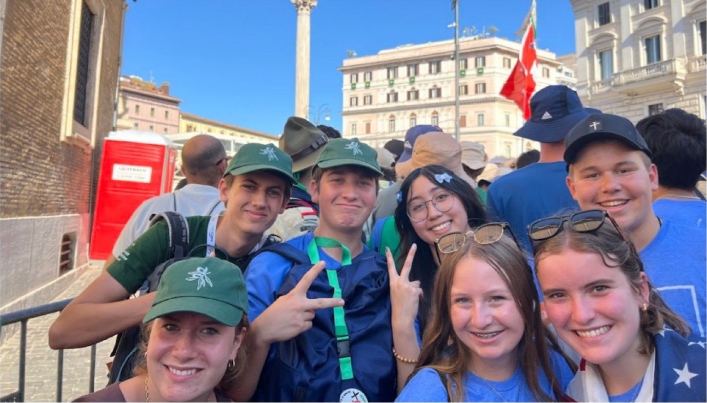 With friends in Rome during the Jubilee of Young People.